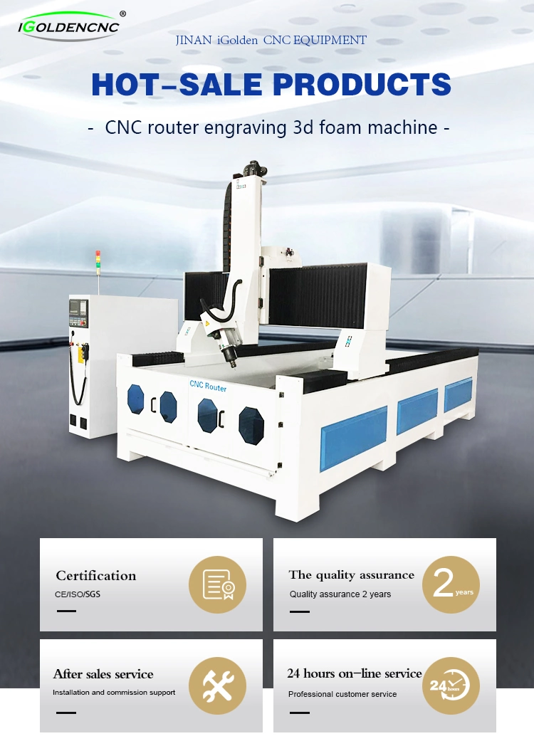 3D Atc Foam CNC Router, Styrofoam Carving Router, Rotary Axis CNC Foam Cutting 4 Axis EPS Foam Milling Woodworking Engraving Machine