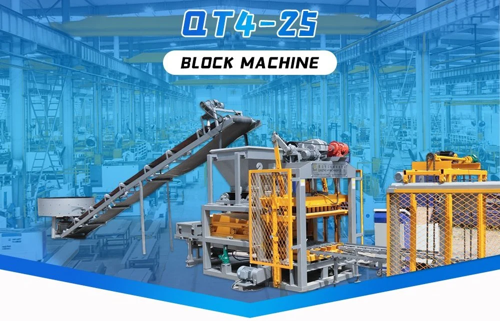 Qt4-25 Automatic Hollow EPS Wall Building Brick Production Line Block Molding Machine