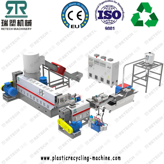 Side Force Feeding Type PP PE Plastic EPS XPS Pelletizing Line Granulator Recycling Granulating Machine with Noodle Strand Cutting System